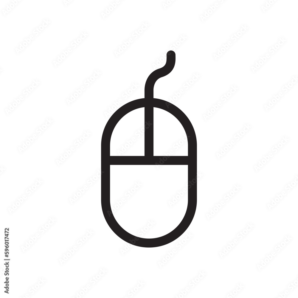 PC mouse vector icon. Mouse flat sign design. Computer mouse symbol pictogram. UX UI icon PC mouse vector icon. Mouse flat sign design. Computer mouse symbol pictogram. UX UI icon