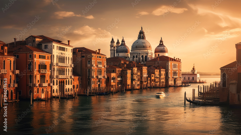 Venice. Italy. Breathtaking travel destination place. Generative AI