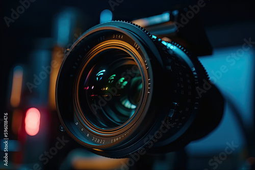 camera lens close up created with generative ai