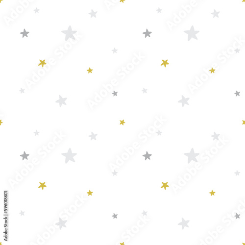 Simple stars seamless pattern for kids. Creative kids texture for fabric, wrapping, textile, wallpaper, apparel etc. 