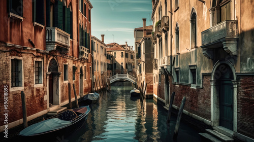 Venice. Italy. Breathtaking travel destination place. Generative AI © piai