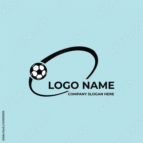 Soccer football logo, emblem designs templates on a light background, Annual report, leaflet, magazine, book, 