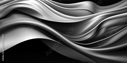 Abstract Background with 3D Wave silk - Generative Ai