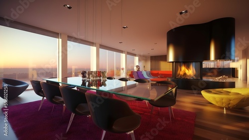 futuristic style penthouse interior © Regina