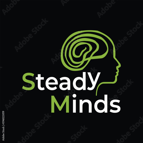 Human Brain Logo For Your Business, logo design,  steady mind logo