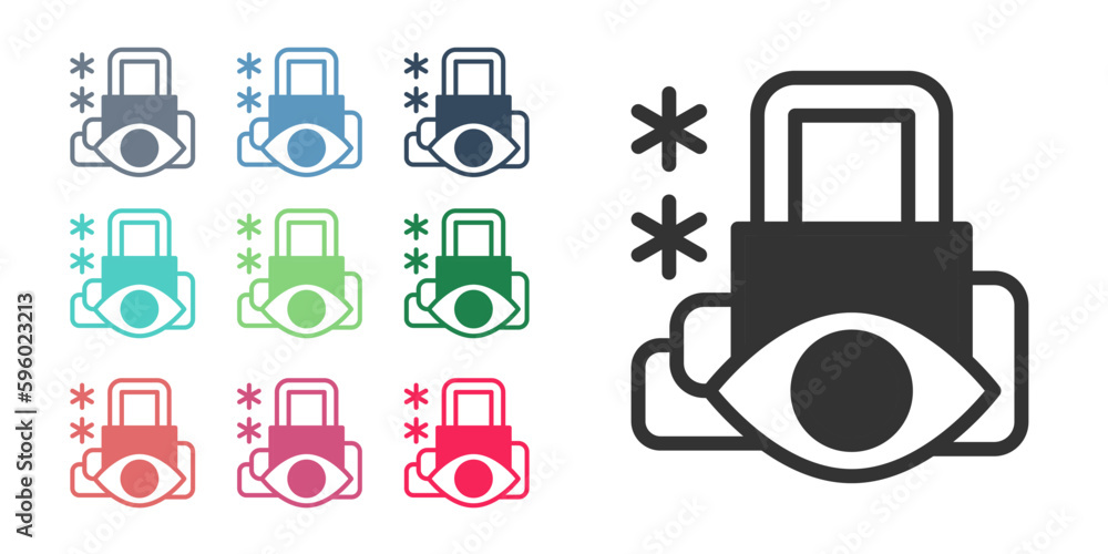 Black Cyber security icon isolated on white background. Closed padlock on digital circuit board. Safety concept. Digital data protection. Set icons colorful. Vector Black Cyber security icon isolated on white background. Closed padlock on digital circuit board. Safety concept. Digital data protection. Set icons colorful. Vector