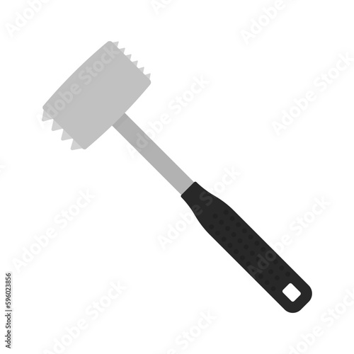 Hammer for beating meat icon. Color silhouette. Side view. Vector simple flat graphic illustration. Isolated object on a white background. Isolate.