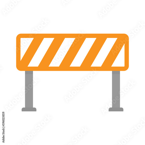 Rectangular road construction sign icon. Color silhouette. Horizontal front view. Vector simple flat graphic illustration. Isolated object on a white background. Isolate.