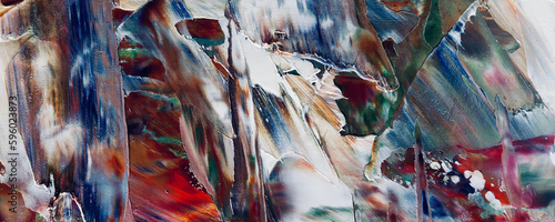 Title	
Colorful abstract painting background. Modern motif visual art .Intensive multicolor mix of oil vibrant colors. Trendy hand painting canvas . Paint brushstrokes on canvas for trendy poster wall