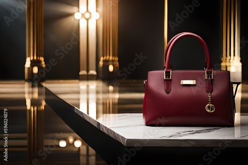 Elegante Handtasche in luxus Szene © ArtVibeHive