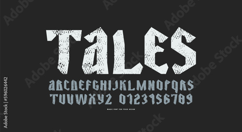 Decorative sans serif font in retro style