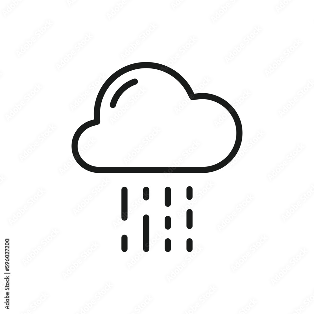 Rain vector icon. Cloud flat sign design. Rainy cloud symbol. Rainfall pictogram. UX UI icon Rain vector icon. Cloud flat sign design. Rainy cloud symbol. Rainfall pictogram. UX UI icon