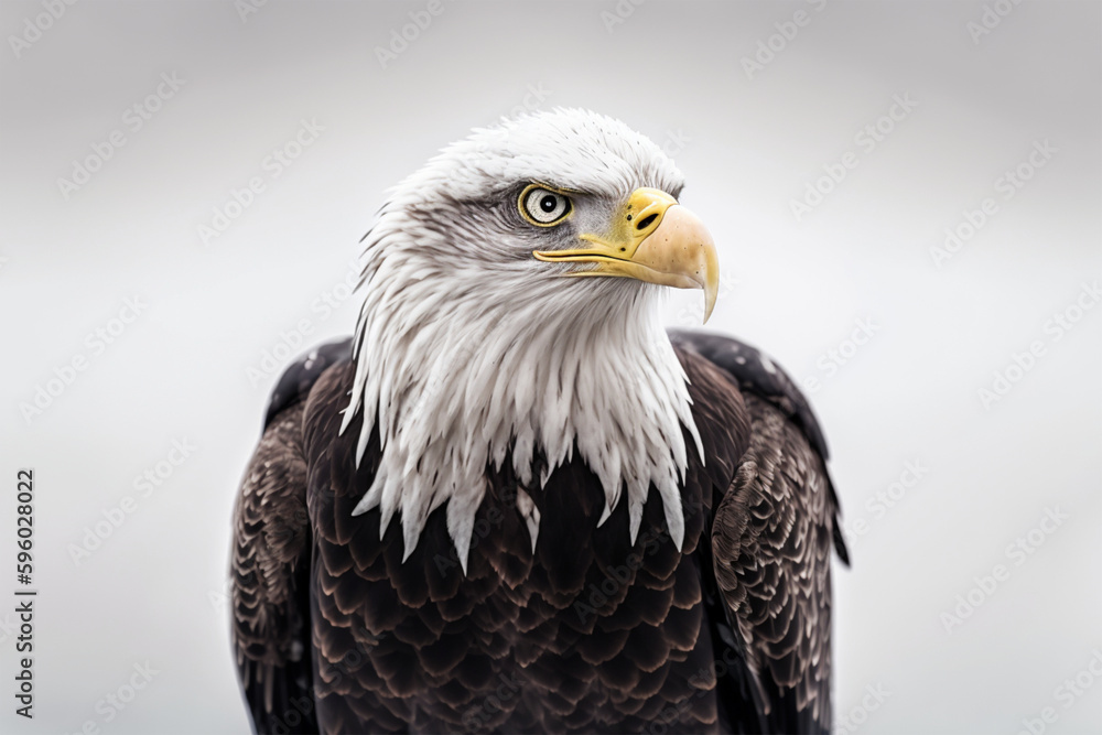 Bald Eagle (Haliaeetus leucocephalus). created with generative AI