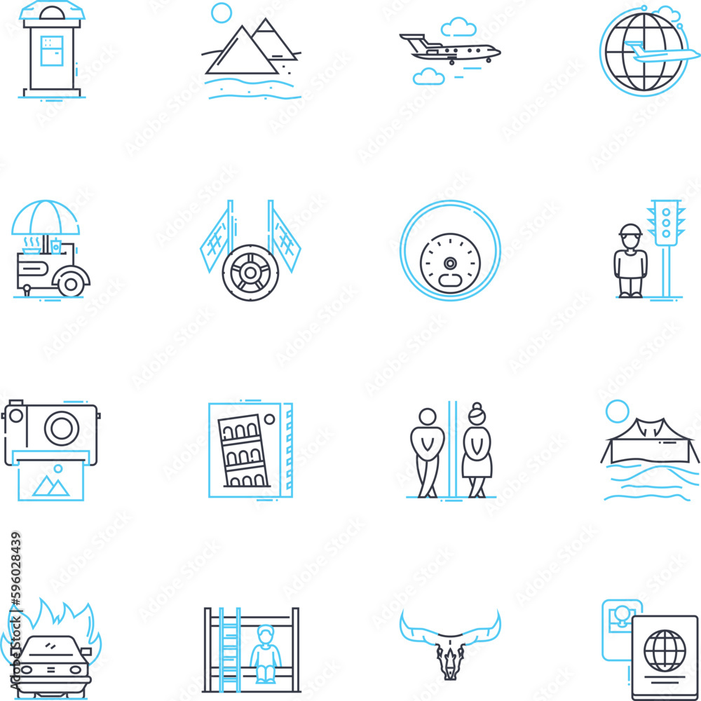 Casual pace linear icons set. Leisurely, Relaxed, Easygoing, Unhurried, Laid-back, Comfortable, Mellow line vector and concept signs. Calm,Slow,Serene outline illustrations Casual pace linear icons set. Leisurely, Relaxed, Easygoing, Unhurried, Laid-back, Comfortable, Mellow line vector and concept signs. Calm,Slow,Serene outline illustrations