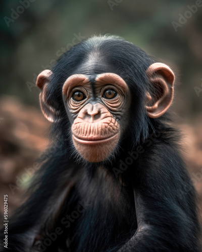 Portrait of a young chimpanzee © Lohan