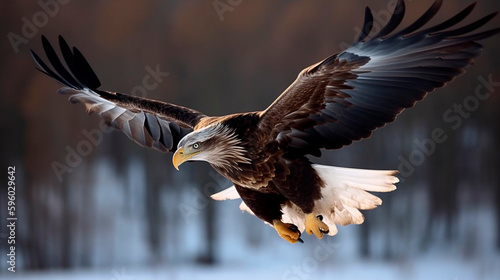 eagle falcon in flight. Generative AI,