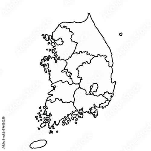 Minimal South Korea Map
