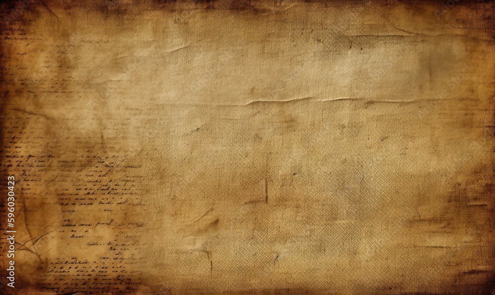Fototapeta premium Old paper canvas texture grunge background, generative AI