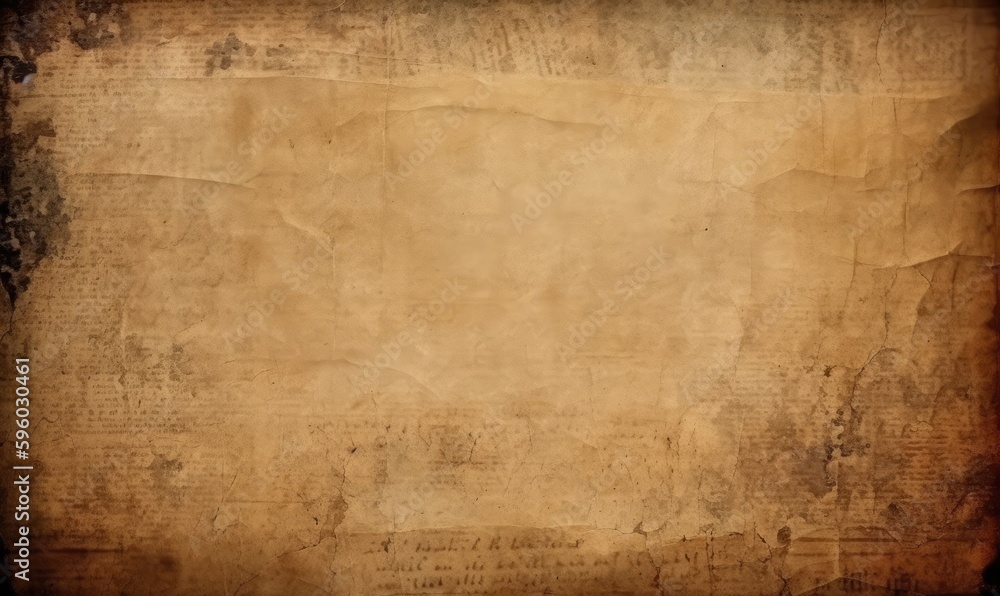 Old paper canvas texture grunge background, generative AI
