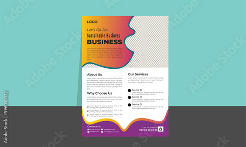 Creative & modern book cover or flyer design Illustrator layout template file.