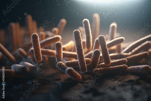 A type of bacteria shaped like rods or sticks. Generative AI