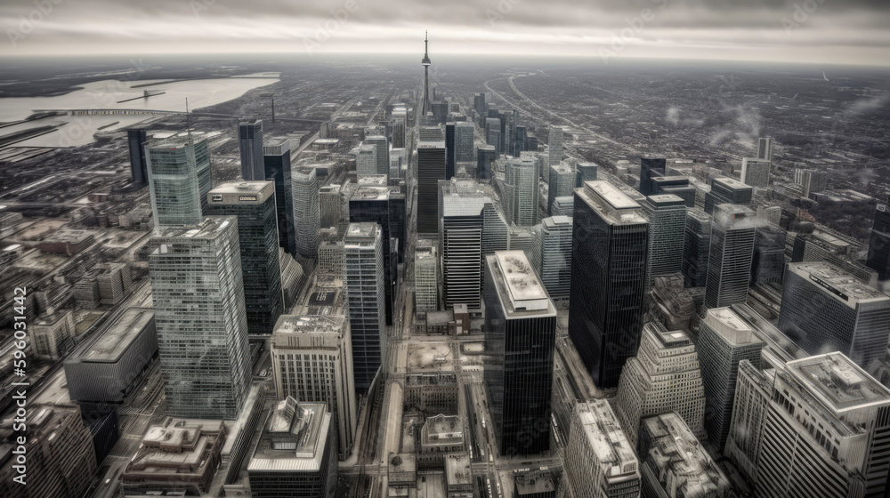 Toronto. Breathtaking travel destination place. Generative AI