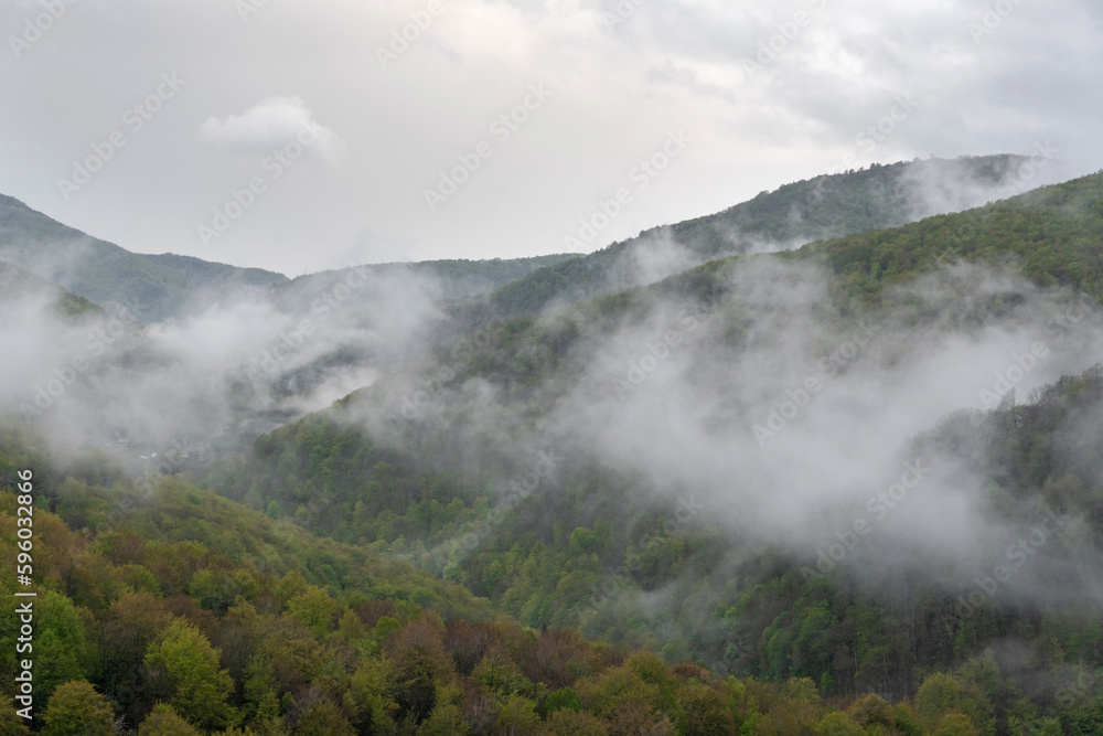 Spring mists. Navarre Pyrenees