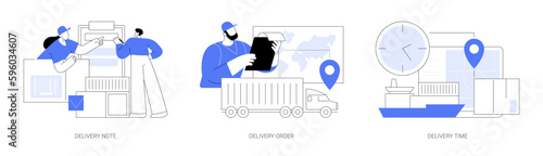 Third-party logistics abstract concept vector illustrations.