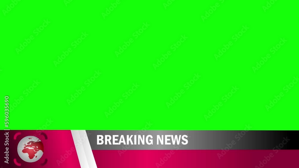 Breaking news lower third on planet earth intro title animation 4k