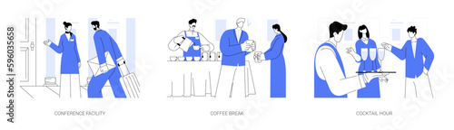 Event services abstract concept vector illustrations.