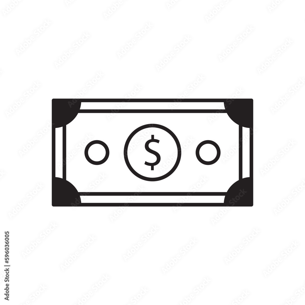 Money vector icon. Cash icon. Cash flat sign design. Money symbol. Cash outline icon. Dollar pictogram. UX UI icon Money vector icon. Cash icon. Cash flat sign design. Money symbol. Cash outline icon. Dollar pictogram. UX UI icon