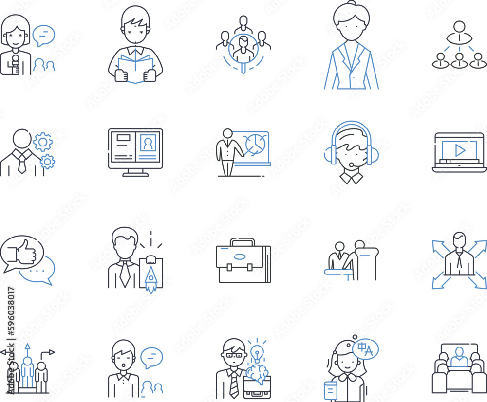 Task prioritization line icons collection. Urgency, Importance, Deadline, Efficiency, Focus, Time-management, Optimization vector and linear illustration. Ranking,Productivity,Leadership outline signs