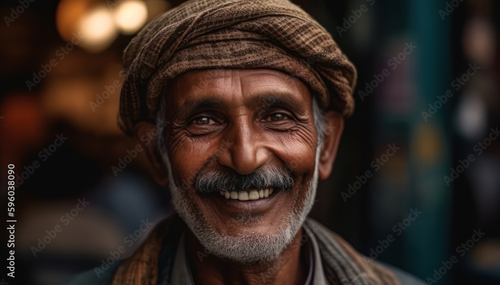 Smiling indian man looking at camera. Generative AI Smiling indian man looking at camera. Generative AI