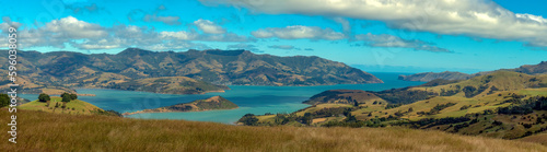 Akaroa on Banks Peninsula in the Canterbury Region of the South Island of New Zealand. The area was also named Port Louis-Philippe by French settlers after the reigning French king Louis Philippe I