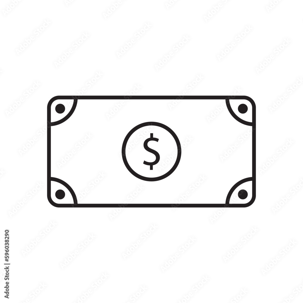 Money vector icon. Cash icon. Cash flat sign design. Money symbol. Cash outline icon. Dollar pictogram. UX UI icon Money vector icon. Cash icon. Cash flat sign design. Money symbol. Cash outline icon. Dollar pictogram. UX UI icon