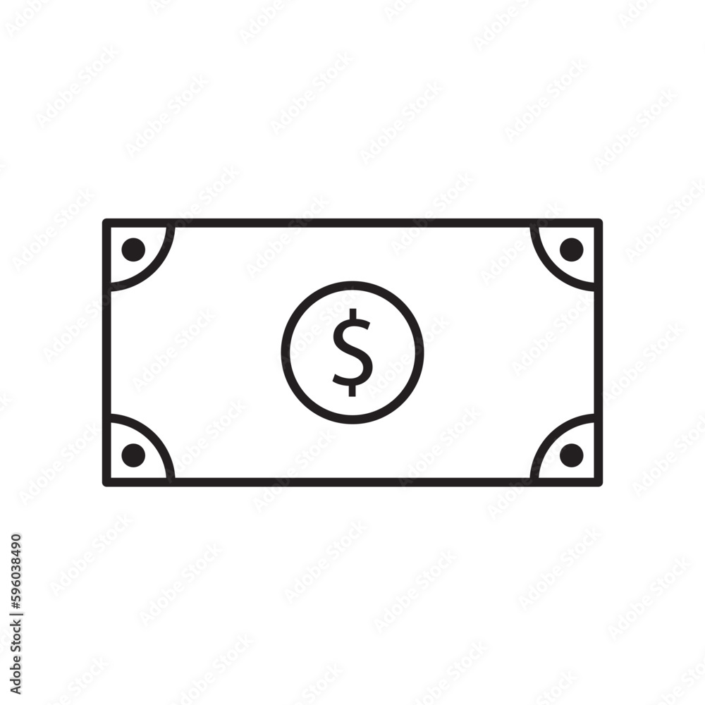 Money vector icon. Cash icon. Cash flat sign design. Money symbol. Cash outline icon. Dollar pictogram. UX UI icon Money vector icon. Cash icon. Cash flat sign design. Money symbol. Cash outline icon. Dollar pictogram. UX UI icon