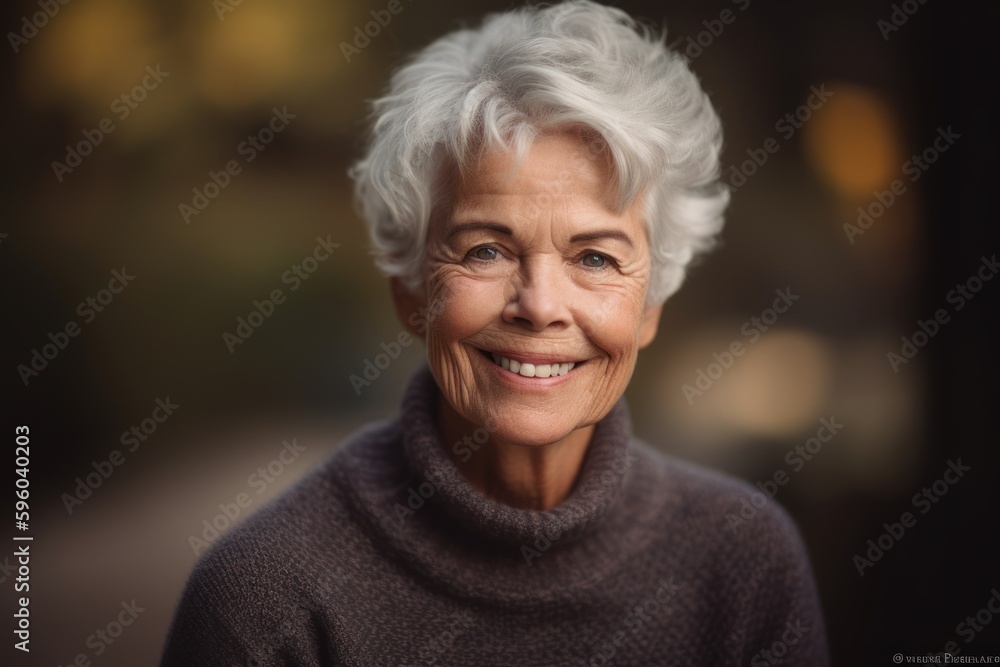 Portrait of a smiling senior woman looking at camera in the city Portrait of a smiling senior woman looking at camera in the city