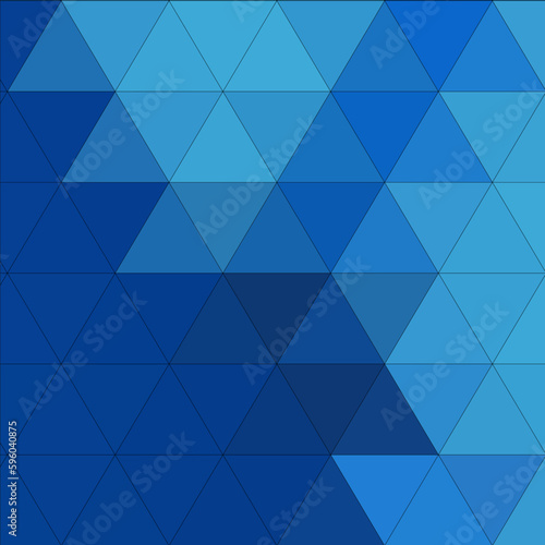 Colorful blue color geometric rumpled triangular low poly style gradient illustration graphic background. Polygonal design for your business. Vector illustration