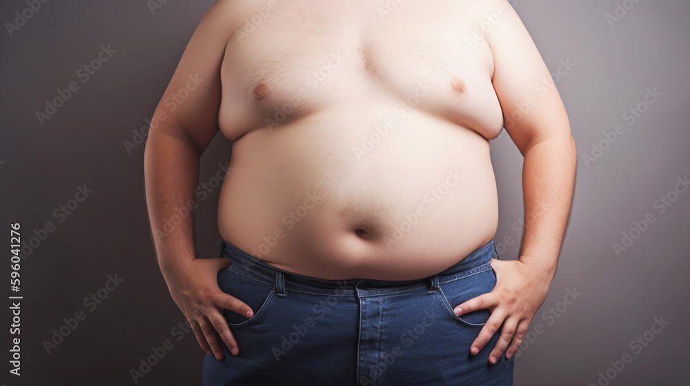 fat man belly, Generated AI fat man belly, Generated AI