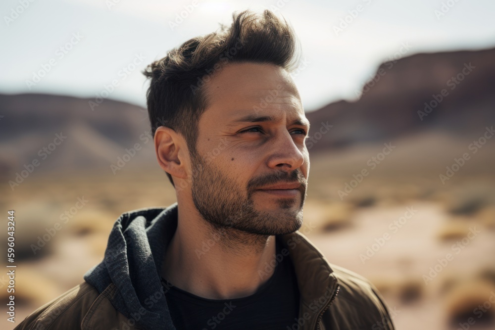 Handsome man in the desert of Utah, United States. Handsome man in the desert of Utah, United States.