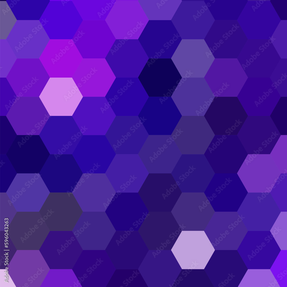 Purple hexagon background. Vector graphics.