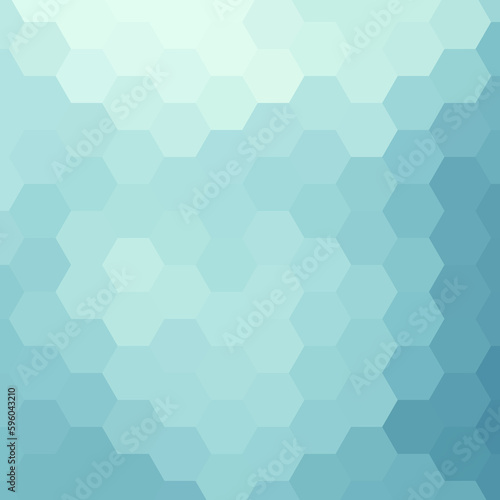 beautiful light blue color hexogonal background. vector illustration. polygonal pattern. design for banner, presentation, wallpaper. eps 10