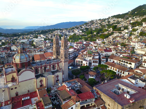 Фотография Stunning Aerial Views of Taxco Center and Santa Prisca Church