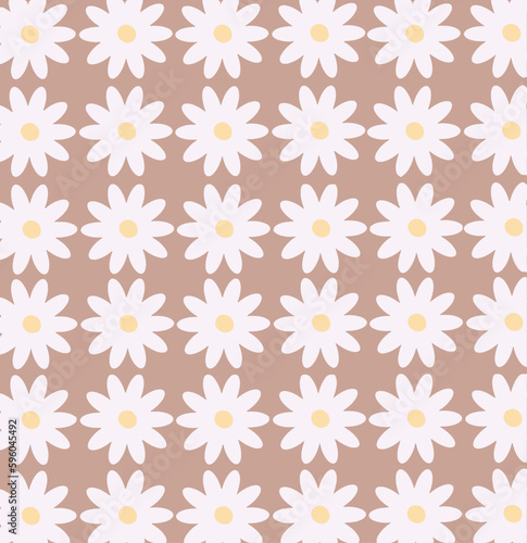 pattern of chamomile flowers.