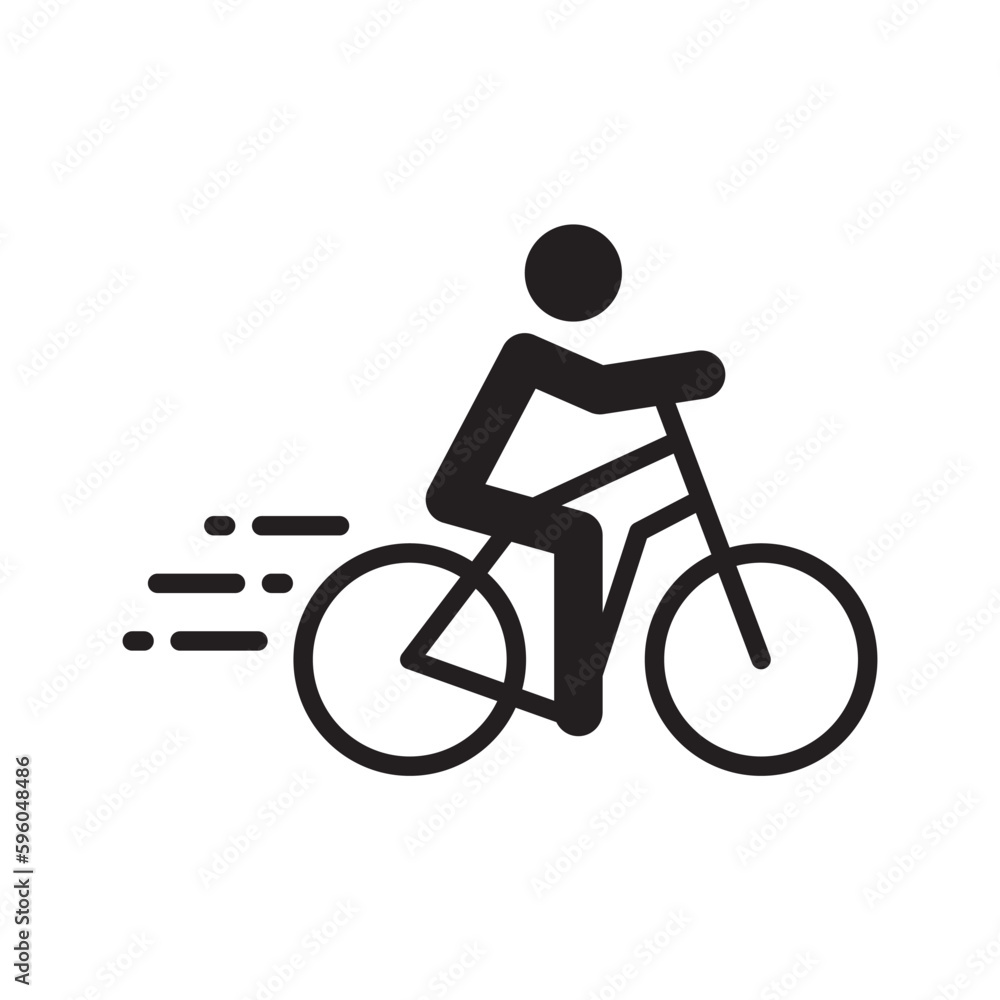 Bicycle vector icon. Bicycle flat sign design. Bicycle symbol pictogram. UX UI icon. Man on bicycle icon Bicycle vector icon. Bicycle flat sign design. Bicycle symbol pictogram. UX UI icon. Man on bicycle icon
