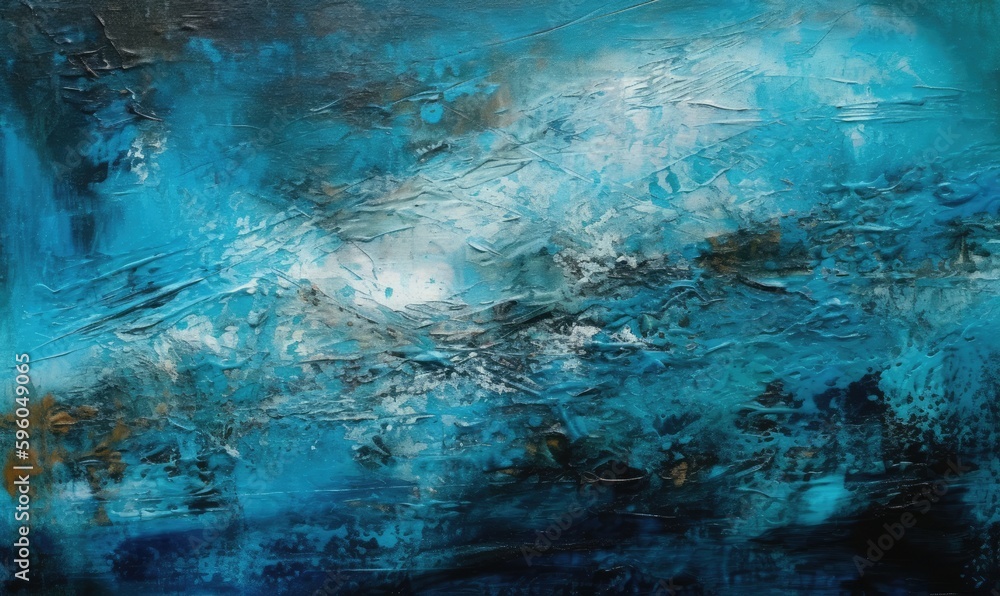 Textured blue painted background, generative AI Textured blue painted background, generative AI