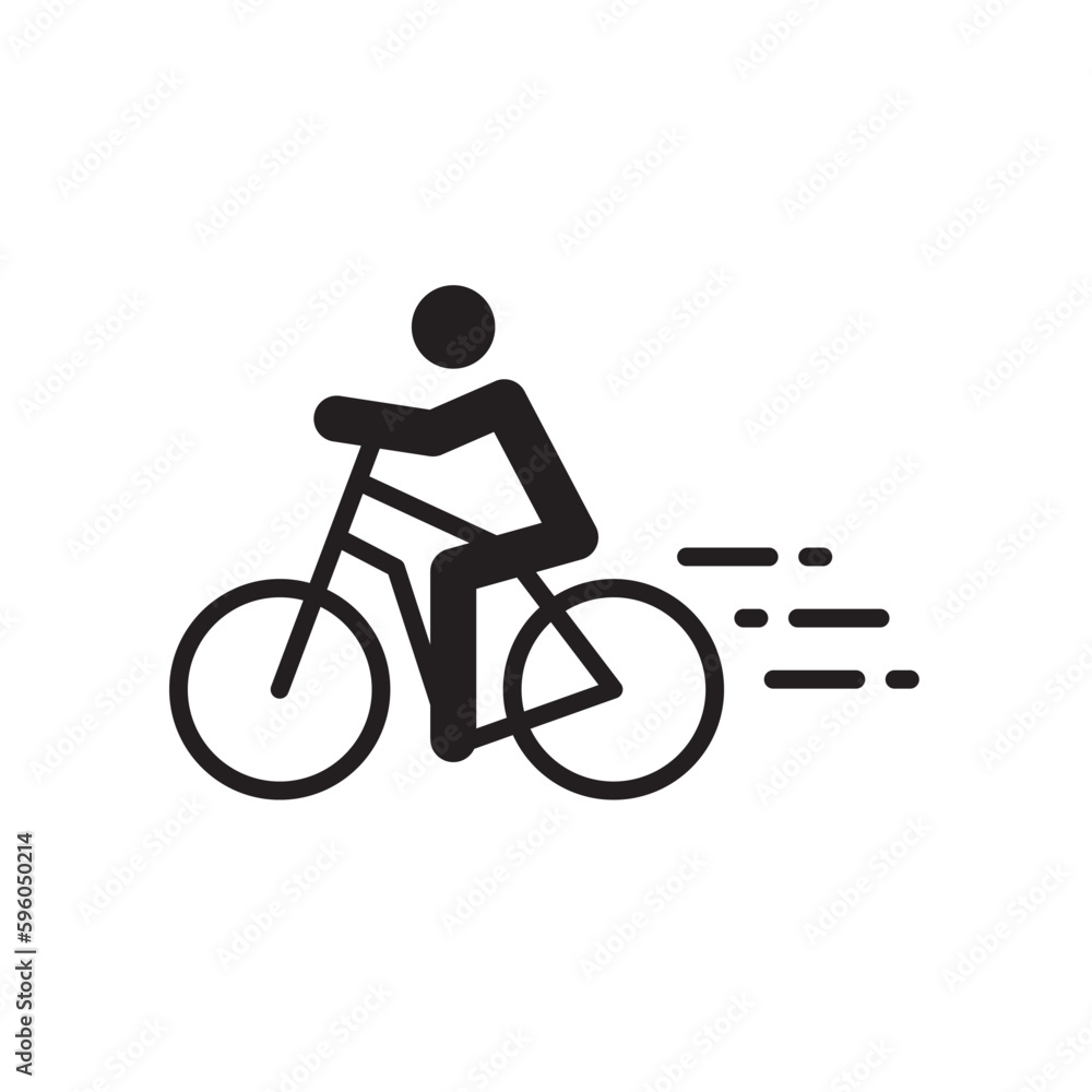 Bicycle vector icon. Bicycle flat sign design. Bicycle symbol pictogram. UX UI icon. Man on bicycle icon Bicycle vector icon. Bicycle flat sign design. Bicycle symbol pictogram. UX UI icon. Man on bicycle icon