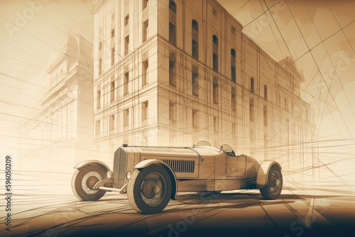 Vintage Luxury Car Illustration