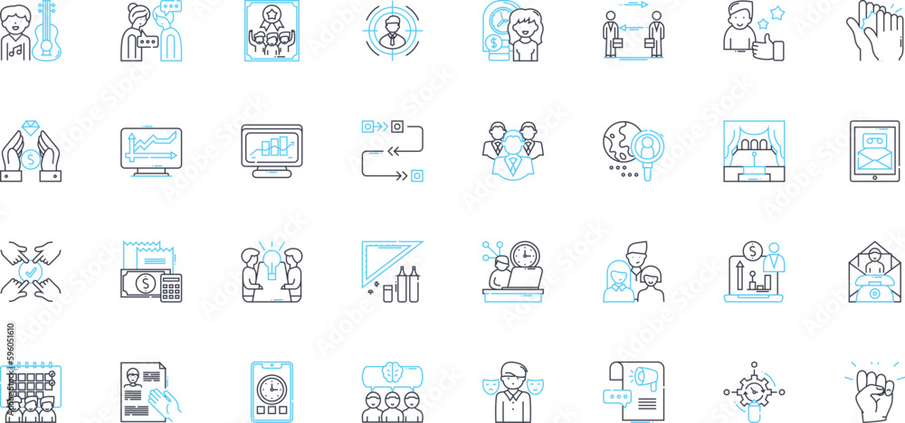 Executive session linear icons set. Confidentiality, Pivotal, Secrecy, Impersonal, Obstruction, Decisions, Authority line vector and concept signs. Pinpoint,Hush-hush,Private outline illustrations Executive session linear icons set. Confidentiality, Pivotal, Secrecy, Impersonal, Obstruction, Decisions, Authority line vector and concept signs. Pinpoint,Hush-hush,Private outline illustrations