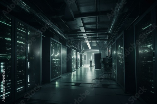 Technology data center for the internet. Generative AI